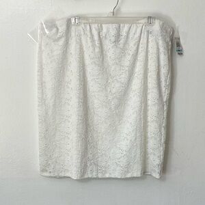 Alfani White Lace Pencil Skirt
